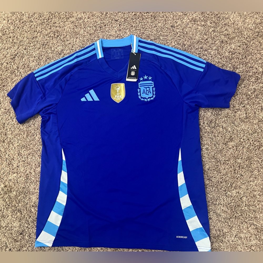 NWT - Adidas Argentina Soccer Jersey - Blue - Size XL